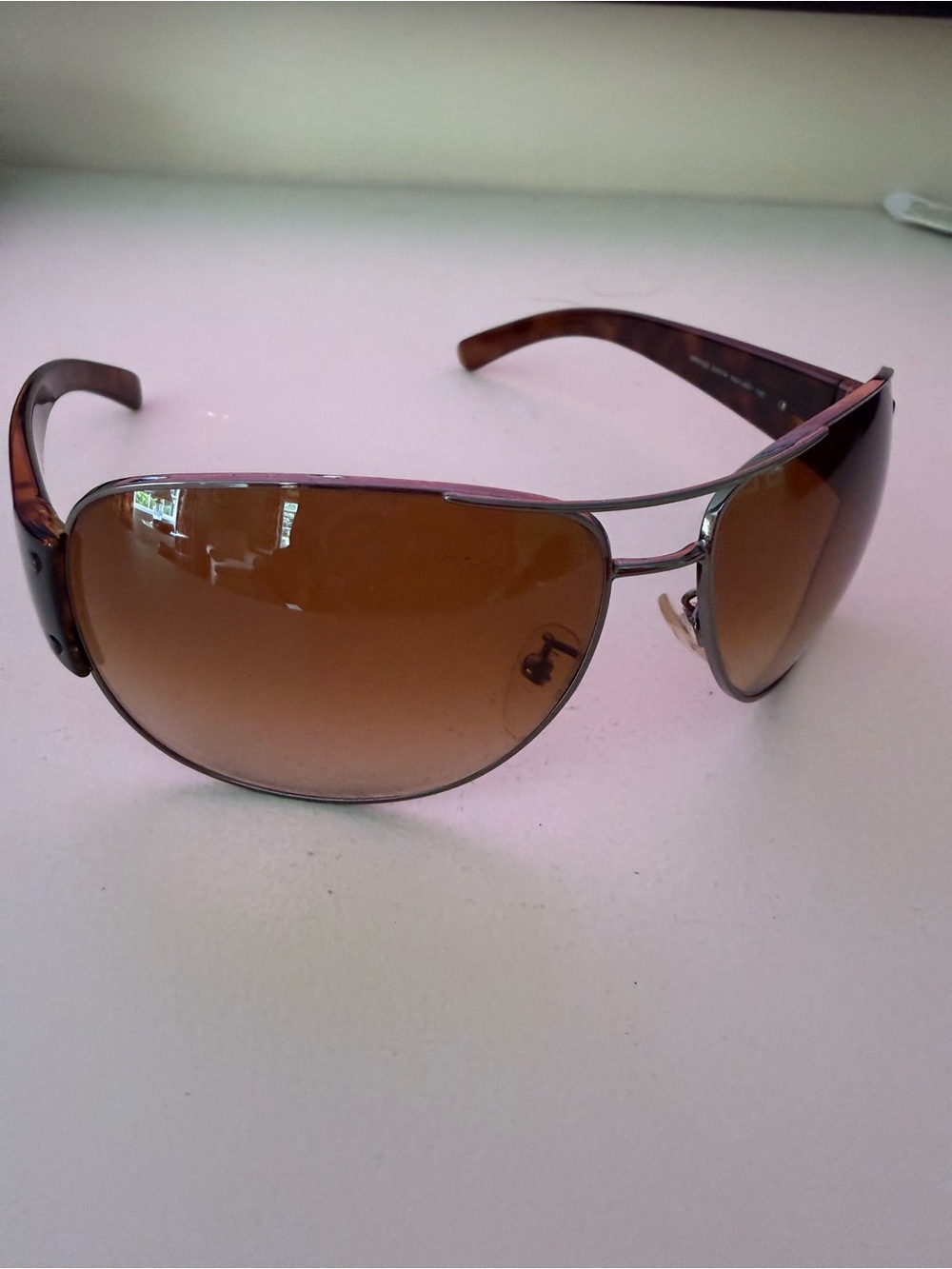 Prada Brown Gradient Aviator Sunglasses for Women